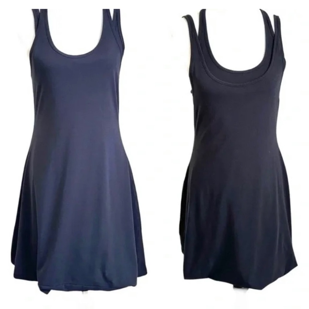 Black Lululemon Bubble Hem Dress - double layer/reversible